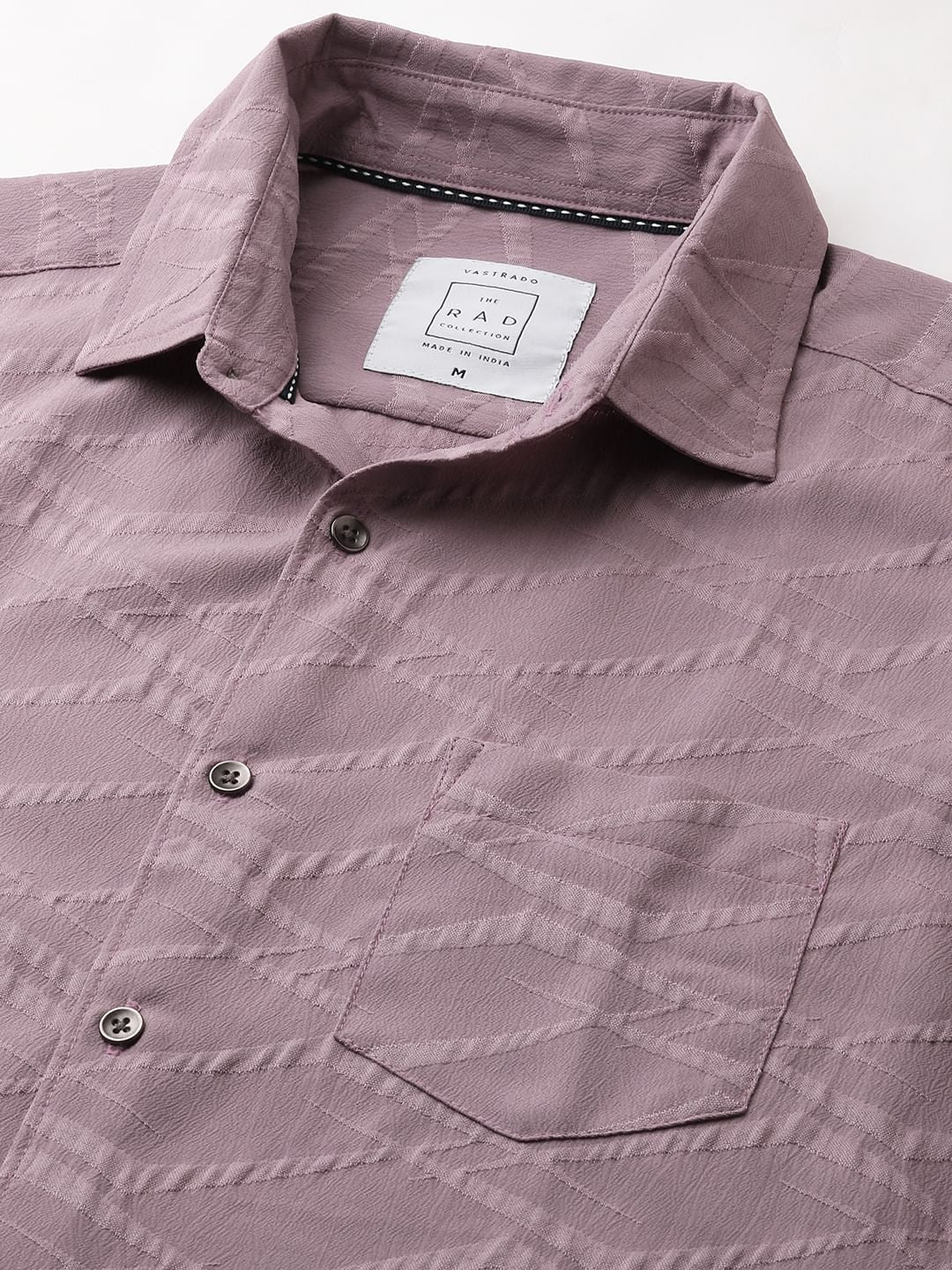 Abstruse Turkish Rose Pink Textured Shirt - Image 9