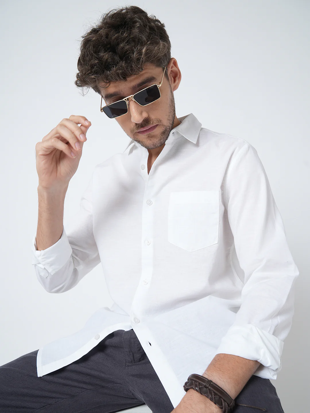 Alpine White Slub Shirt