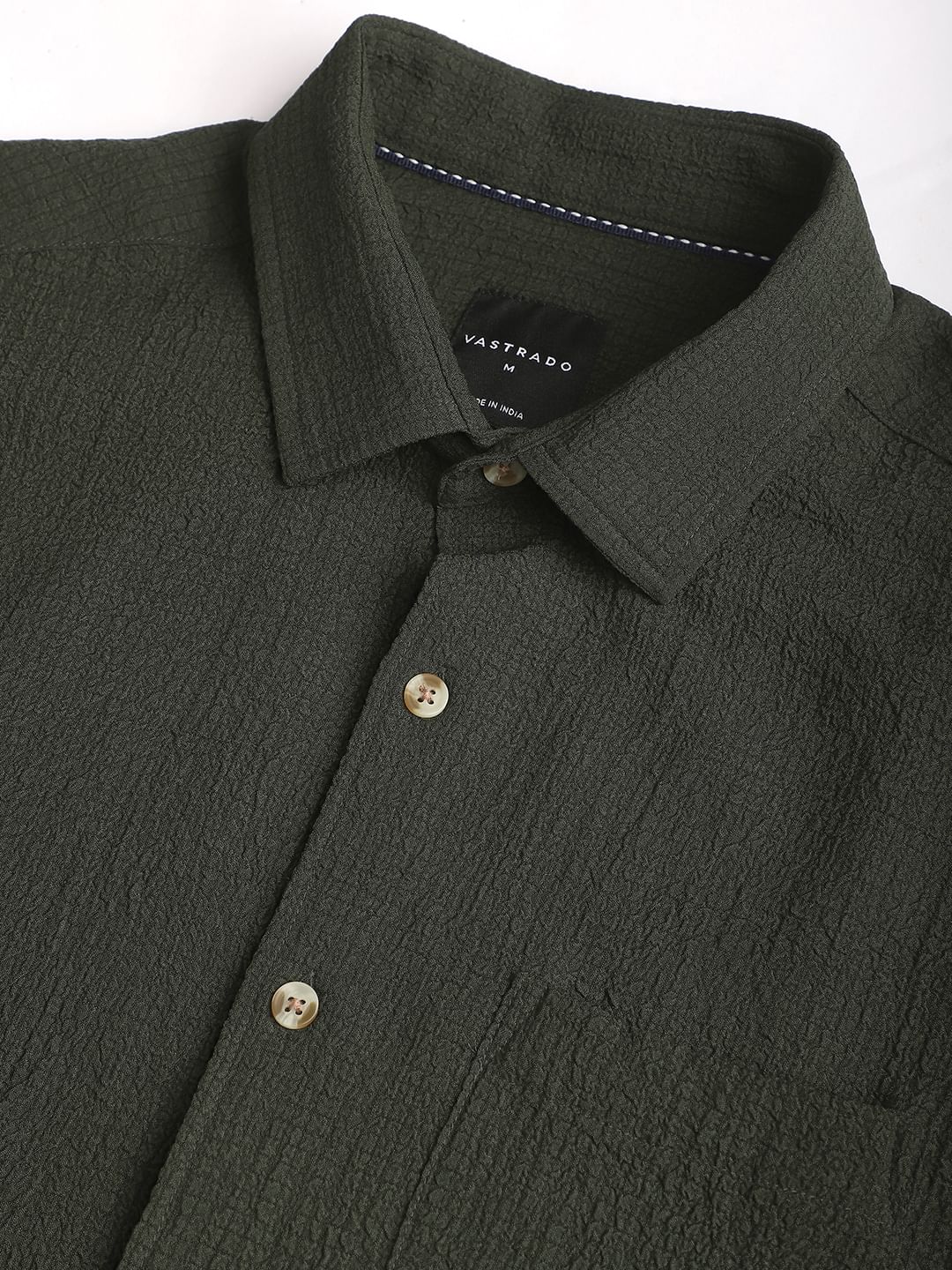 Army Olive Creased Shirt - Image 3