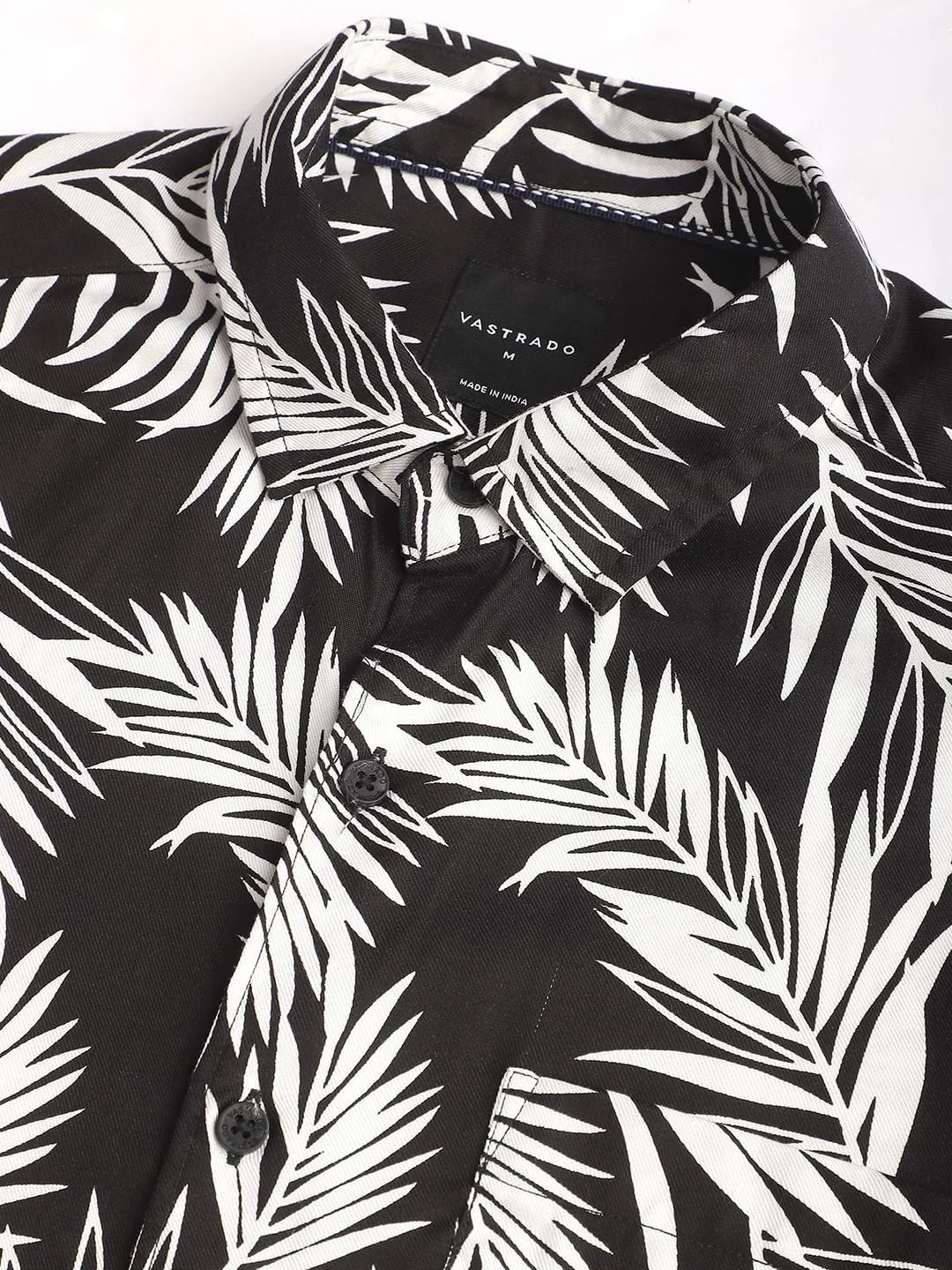 Black & White Hawaiian Printed Shirt - Image 3