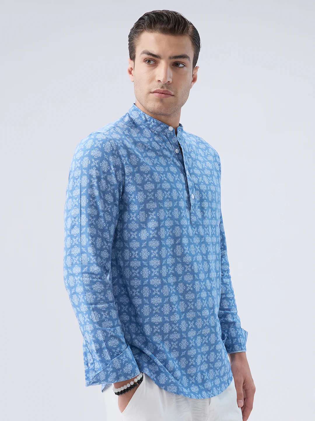 Boho Bloom Blue Kurta - Image 5
