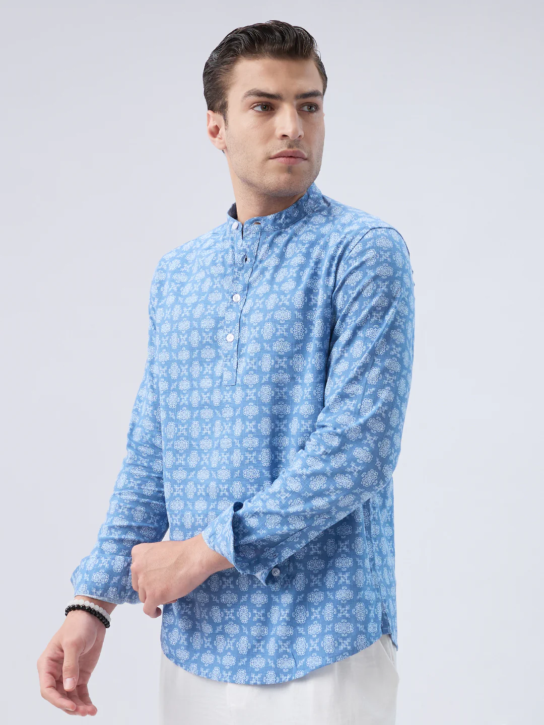 Boho Bloom Blue Kurta - Image 6