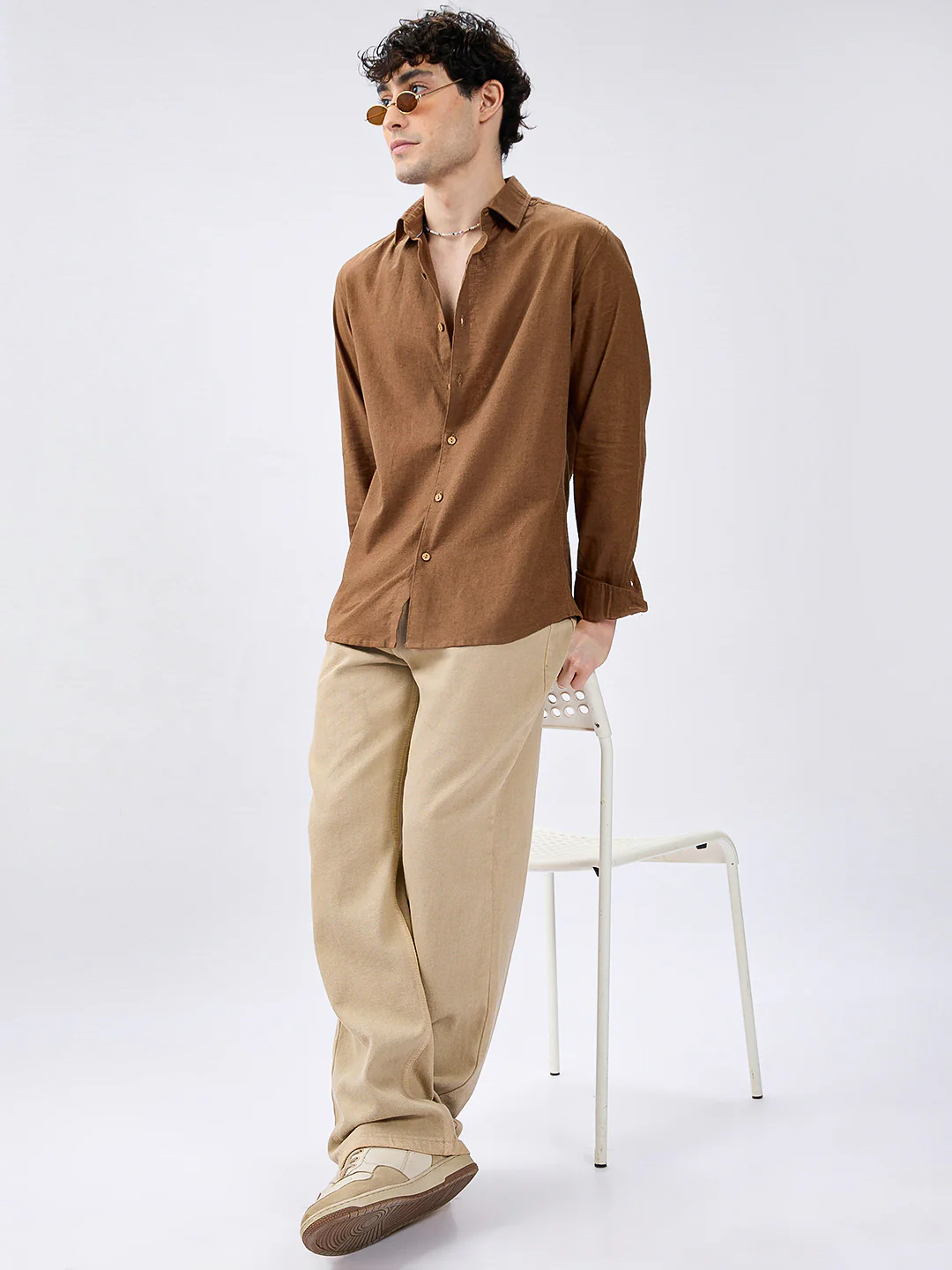 Brown Ember Pure Linen Shirt - Image 7