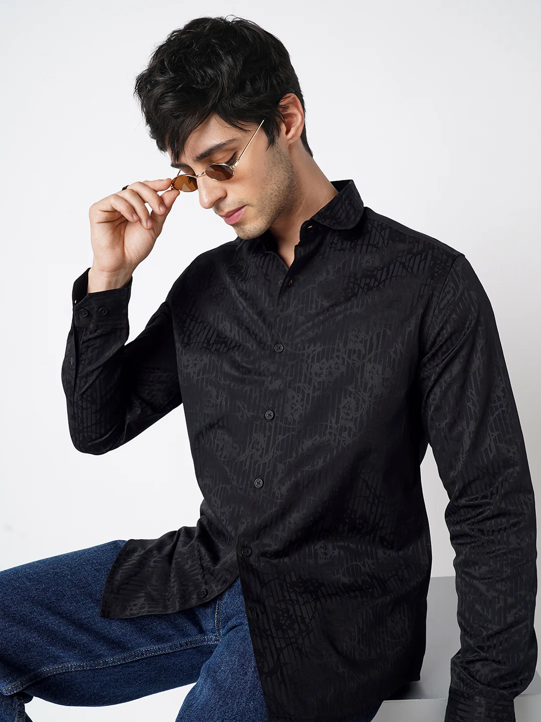 Classic Black Printed Shirt