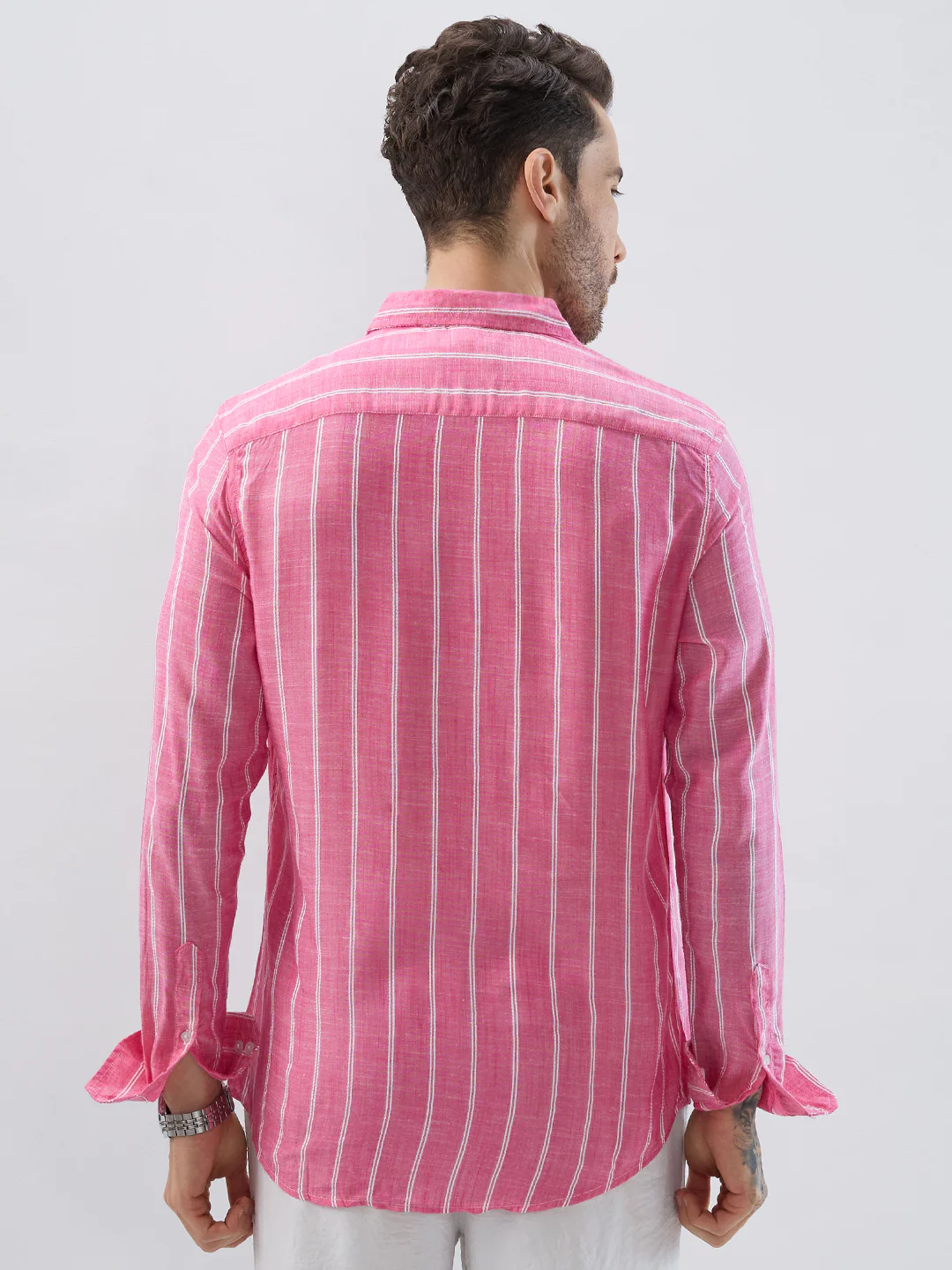 Elegant Pink Striped Shirt - Image 6