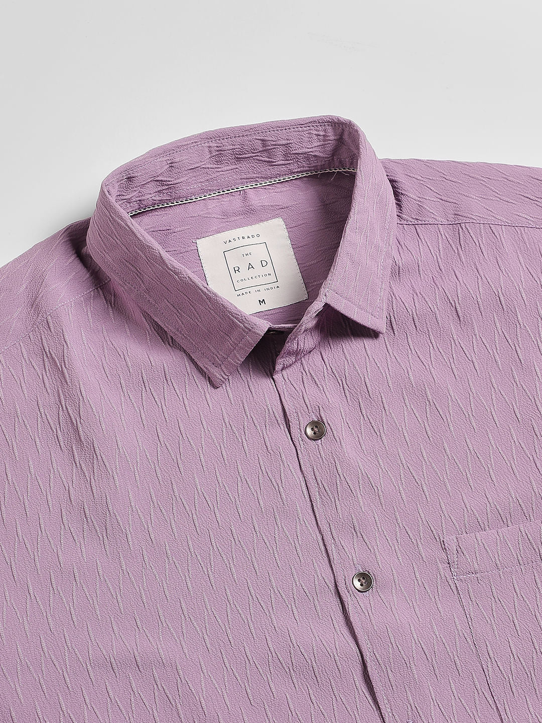 Elegant Purpureus Crinkled Jacquard Shirt - Image 9