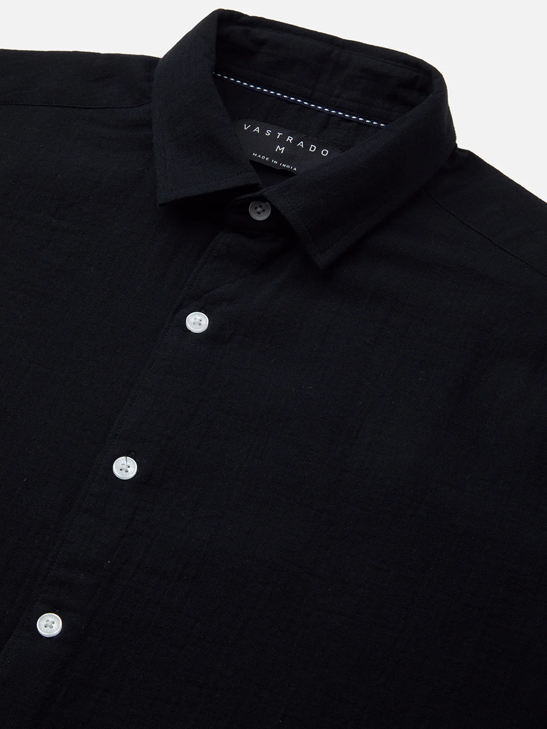 Eternal Midnight Black Double Cloth Elegance Shirt - Image 3
