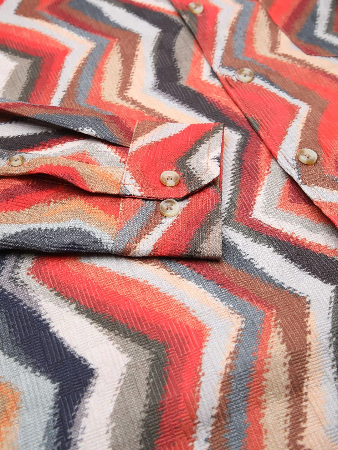 Fiery Zig-Zag Textured Shirt - Image 8