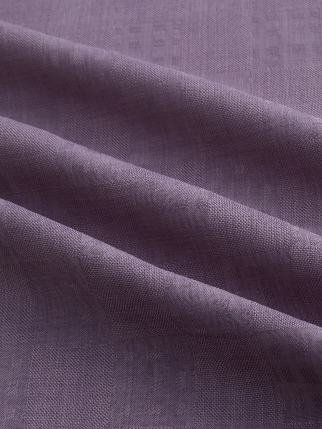 Heather Purple Soft Grid Textured Boxy Fit Crop Shirt - Image 8