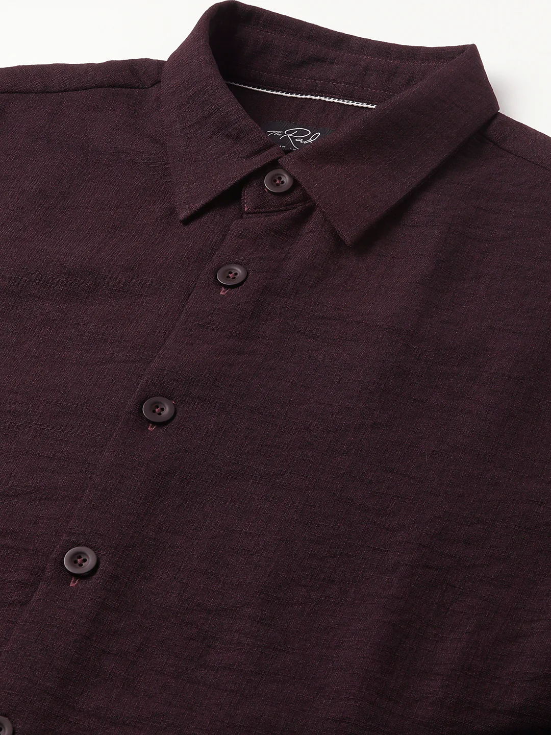 Hickory Brown Textured Oversized Shirt - Image 3