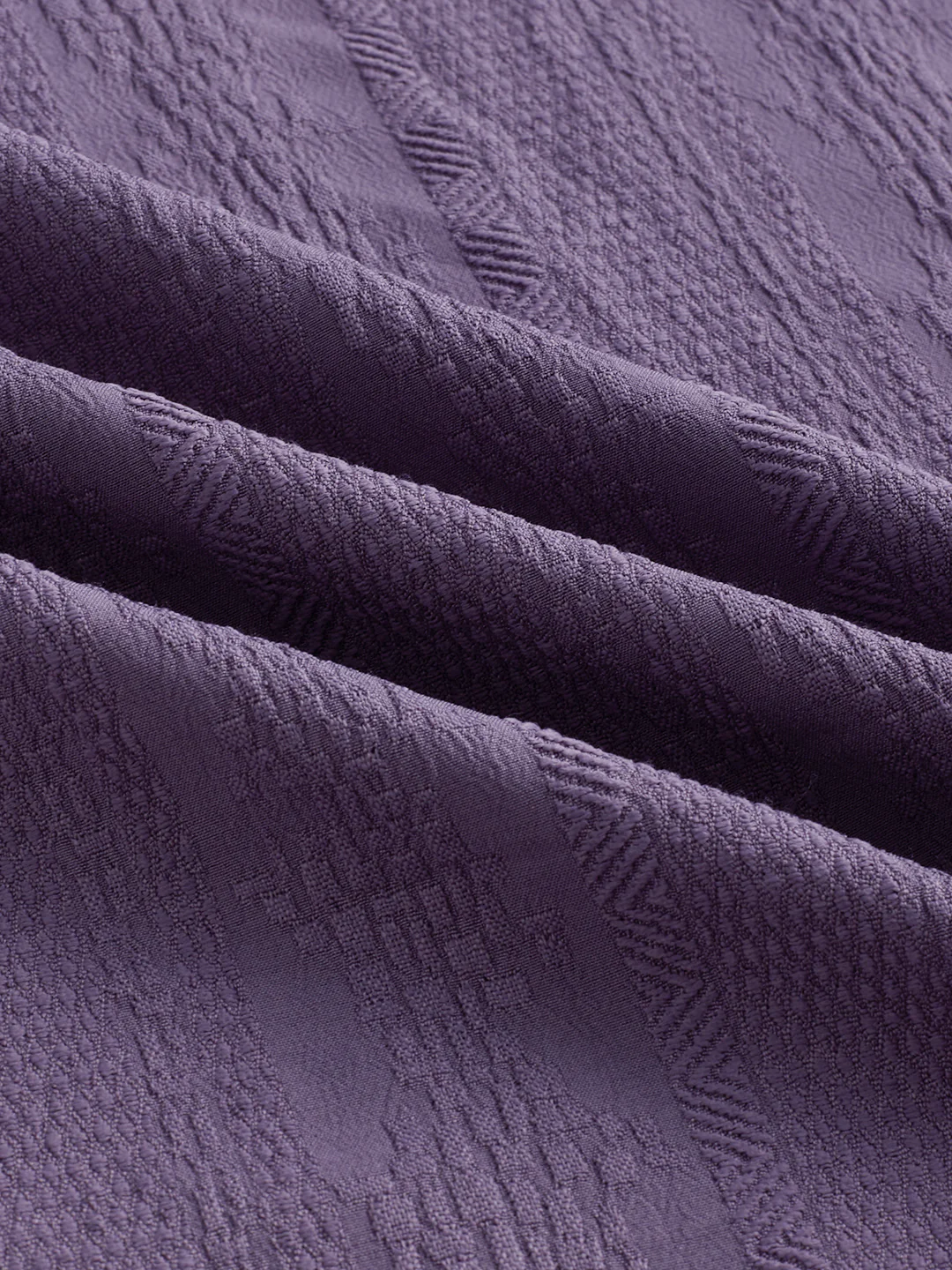 Intricate Purple Textured Shirt - Image 3