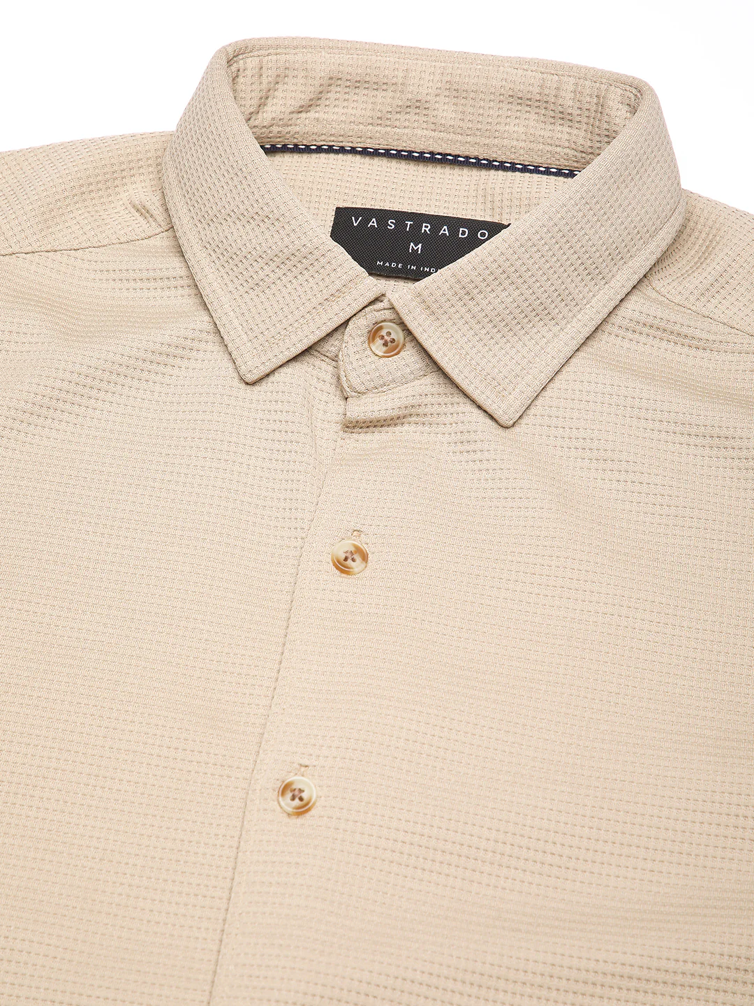 Light French Beige Waffle Shirt - Image 3