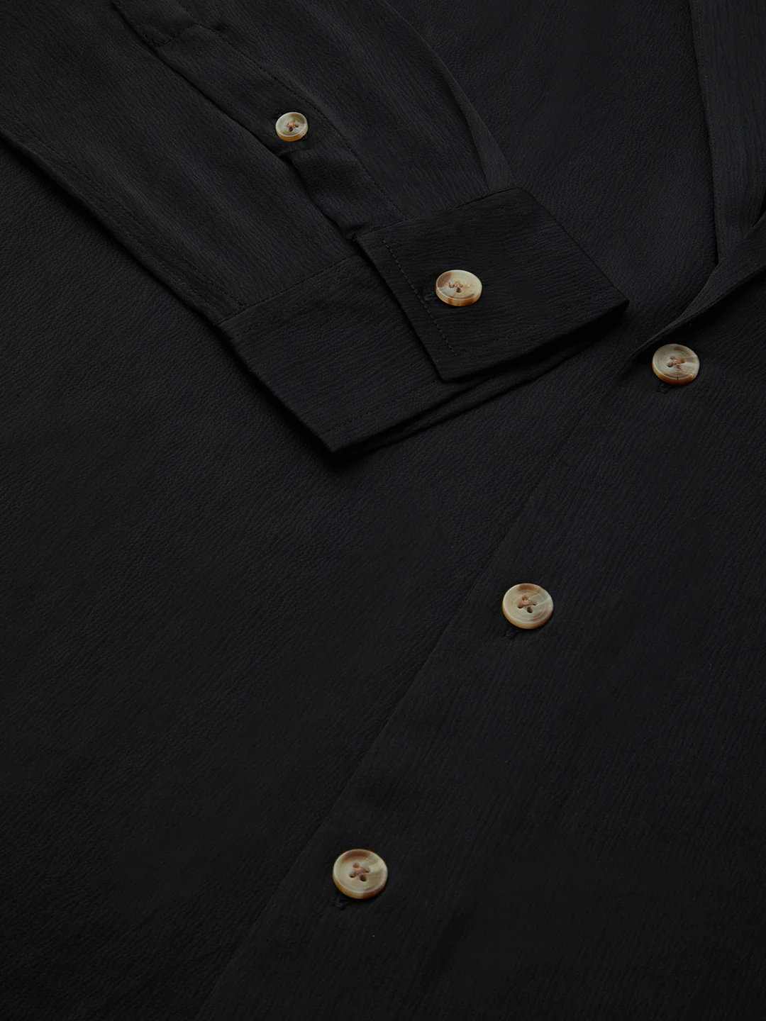 Low key Luxe Black Lapel Collar Oversized Shirt - Image 8