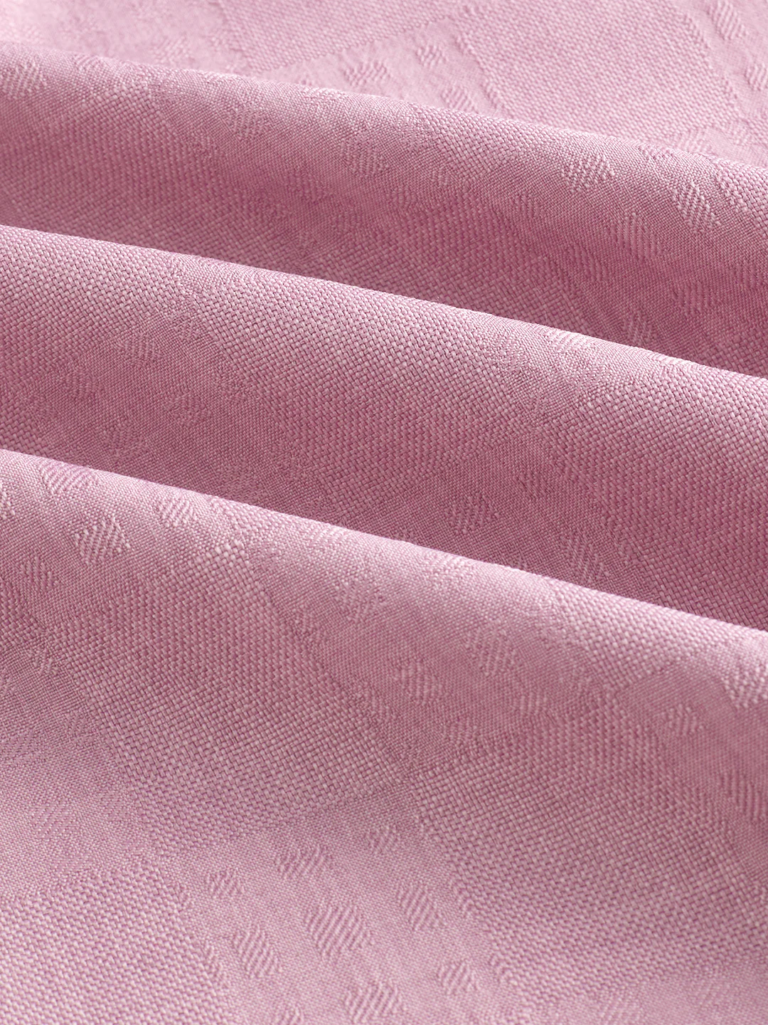 Mauve Pink Soft Grid Textured Boxy Fit Oversized Crop Shirt - Image 9