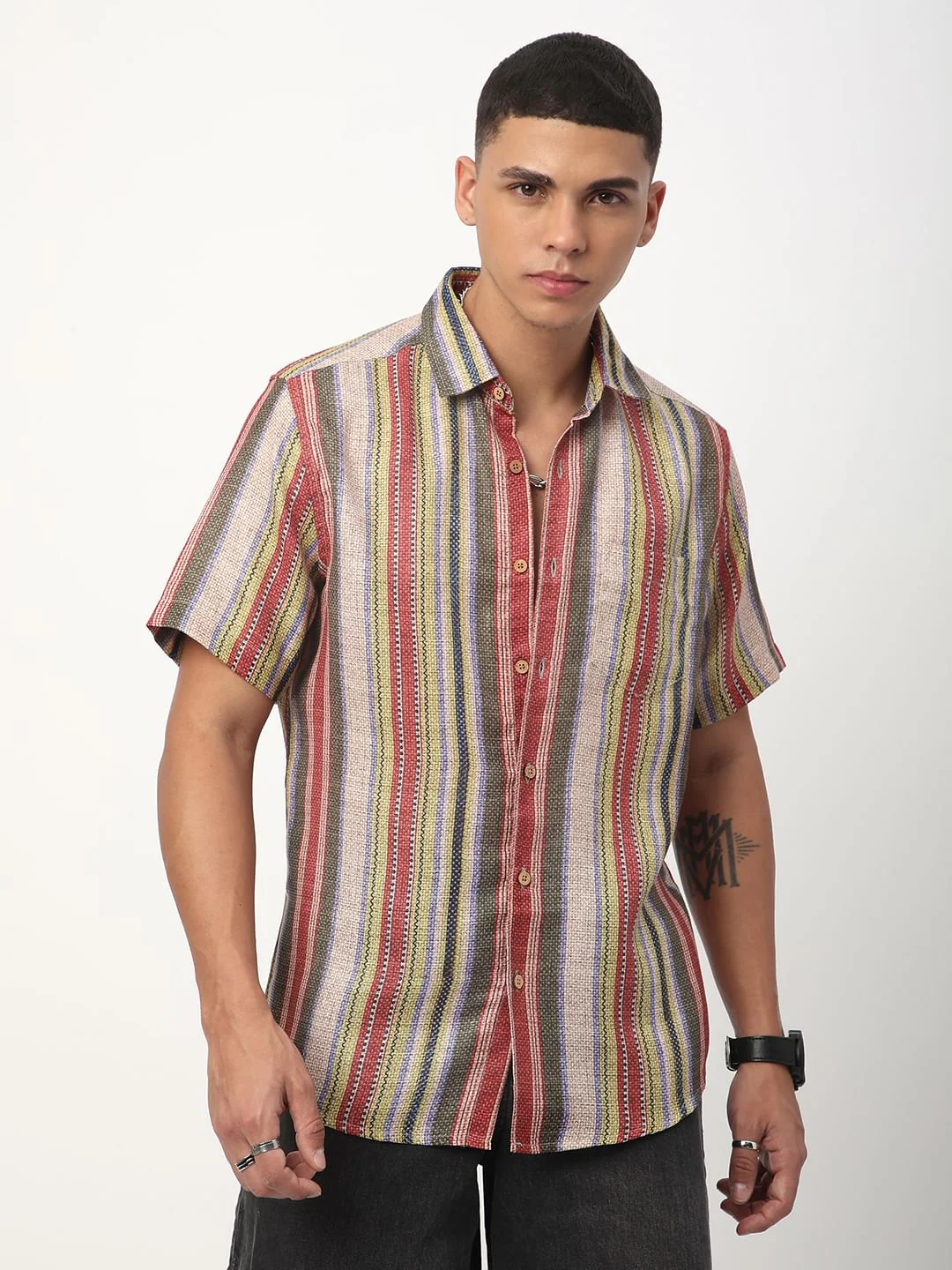 Multicolour Striped Shirt - Image 5