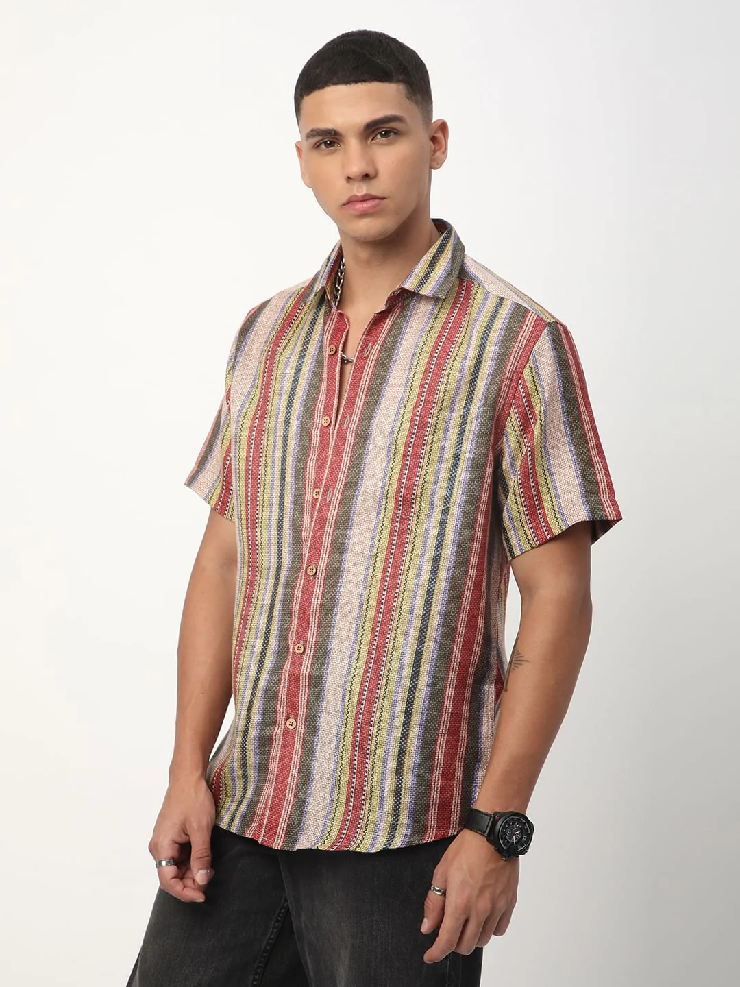 Multicolour Striped Shirt - Image 6