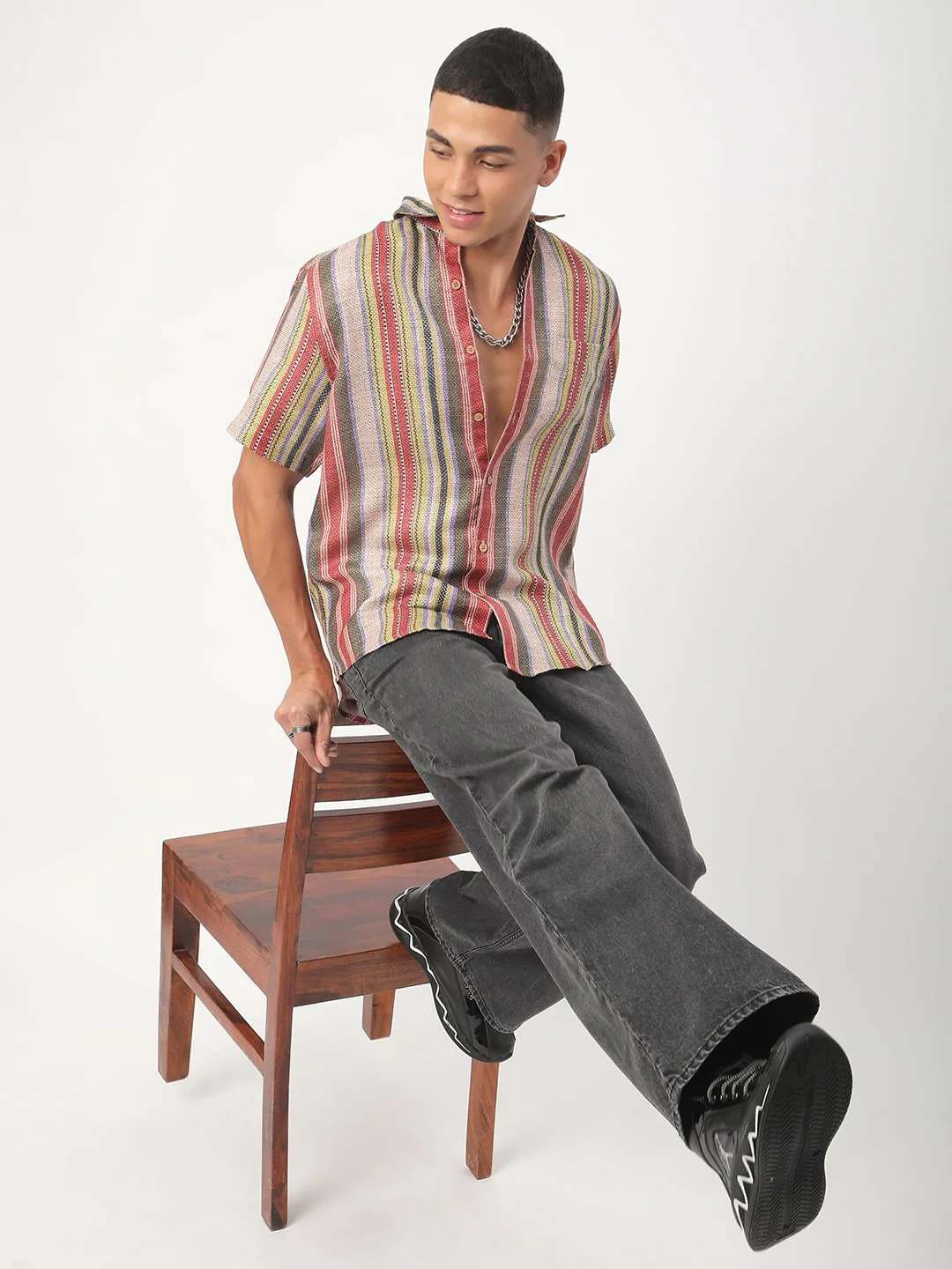 Multicolour Striped Shirt - Image 8