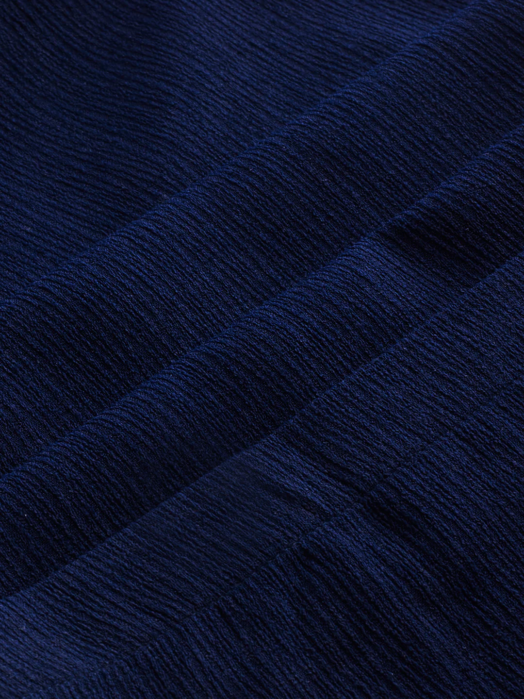 Navy Soft Crepe Wide-Leg Trousers - Image 7