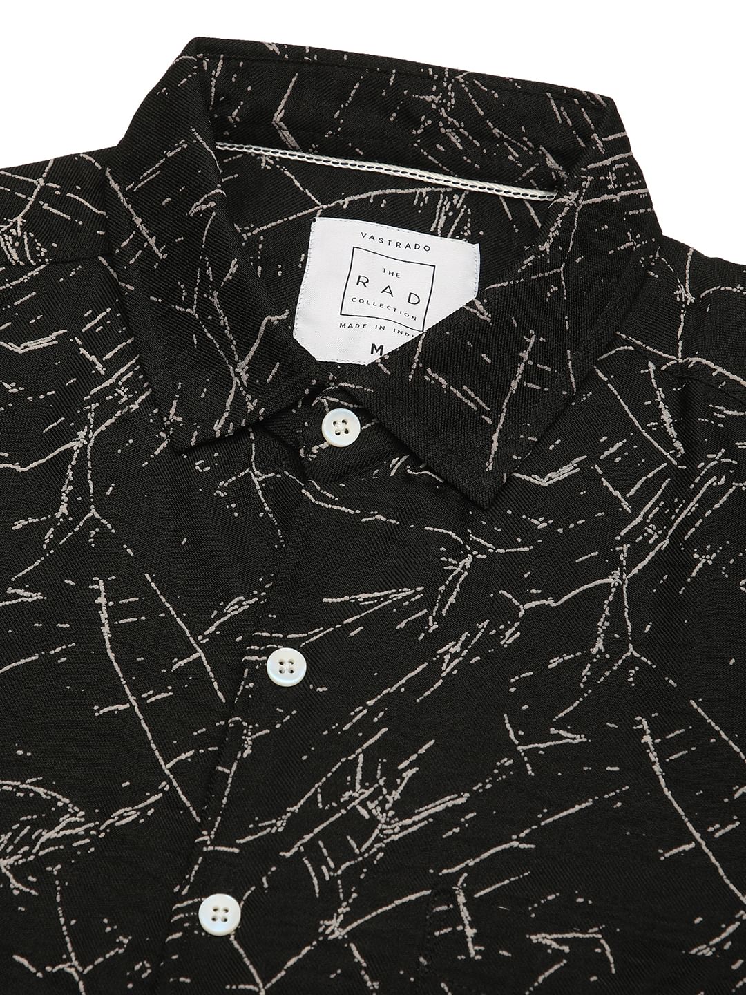 Onyx Black Stroke Splash Textured Shirt - Image 3