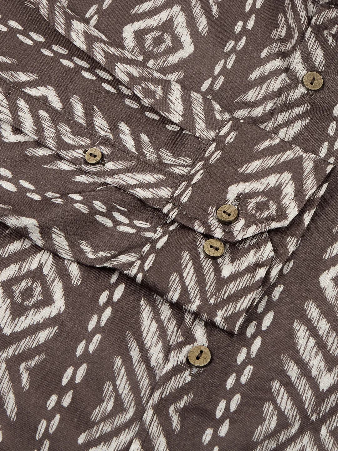 Penny Brown Ikat Printed Shirt - Image 8