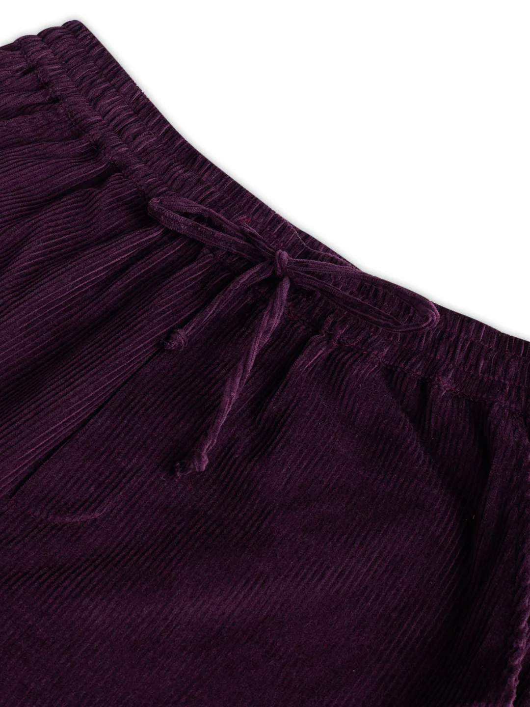 Plush Wine Corduroy Straight-Fit Trousers - Image 8