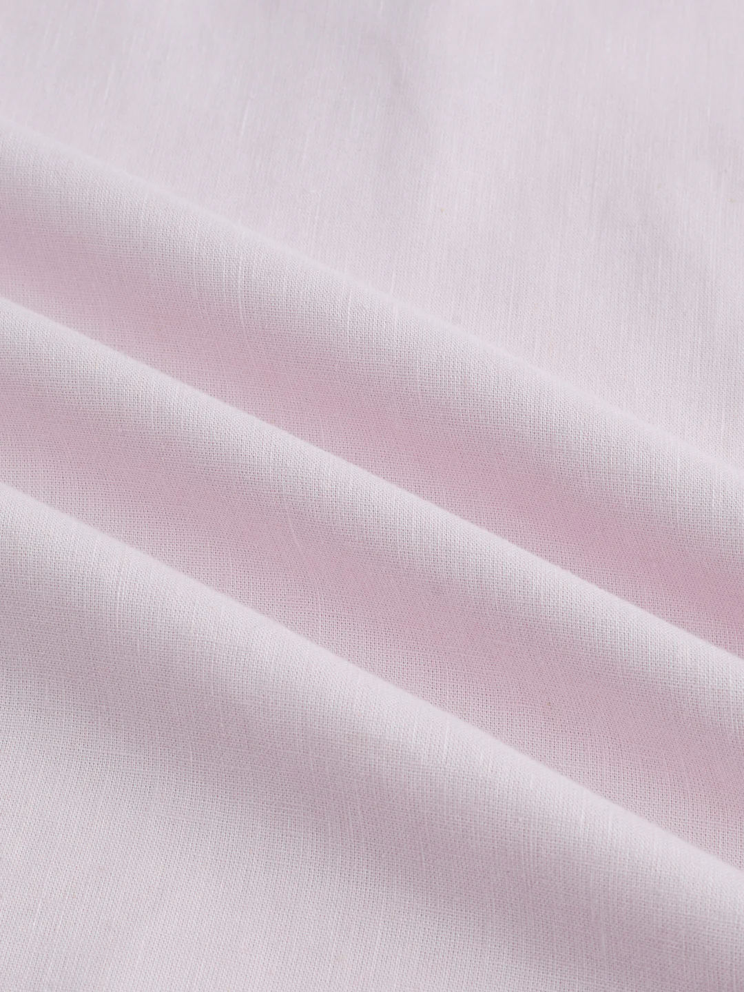 Premium Baby Pink Slub Textured Linen Blend Kurta - Image 3