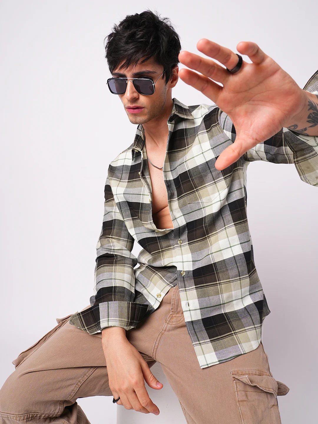Premium Cotton Multicolour Plaid Checks Shirt