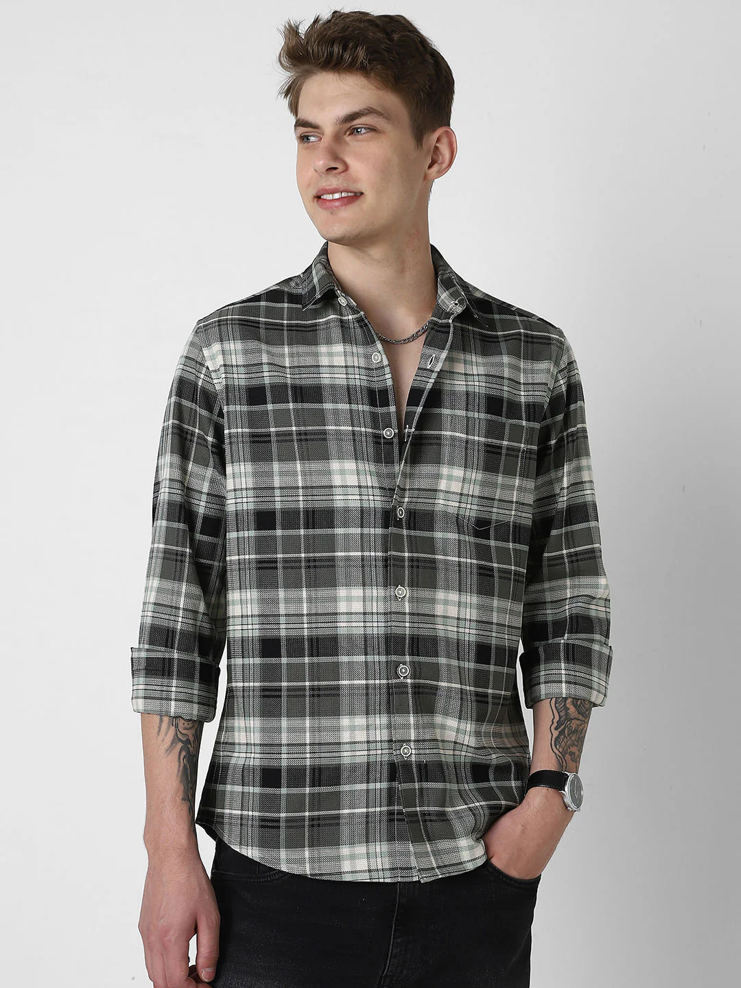 Premium Giza Cotton Plaid Checkered Shirt - Image 5