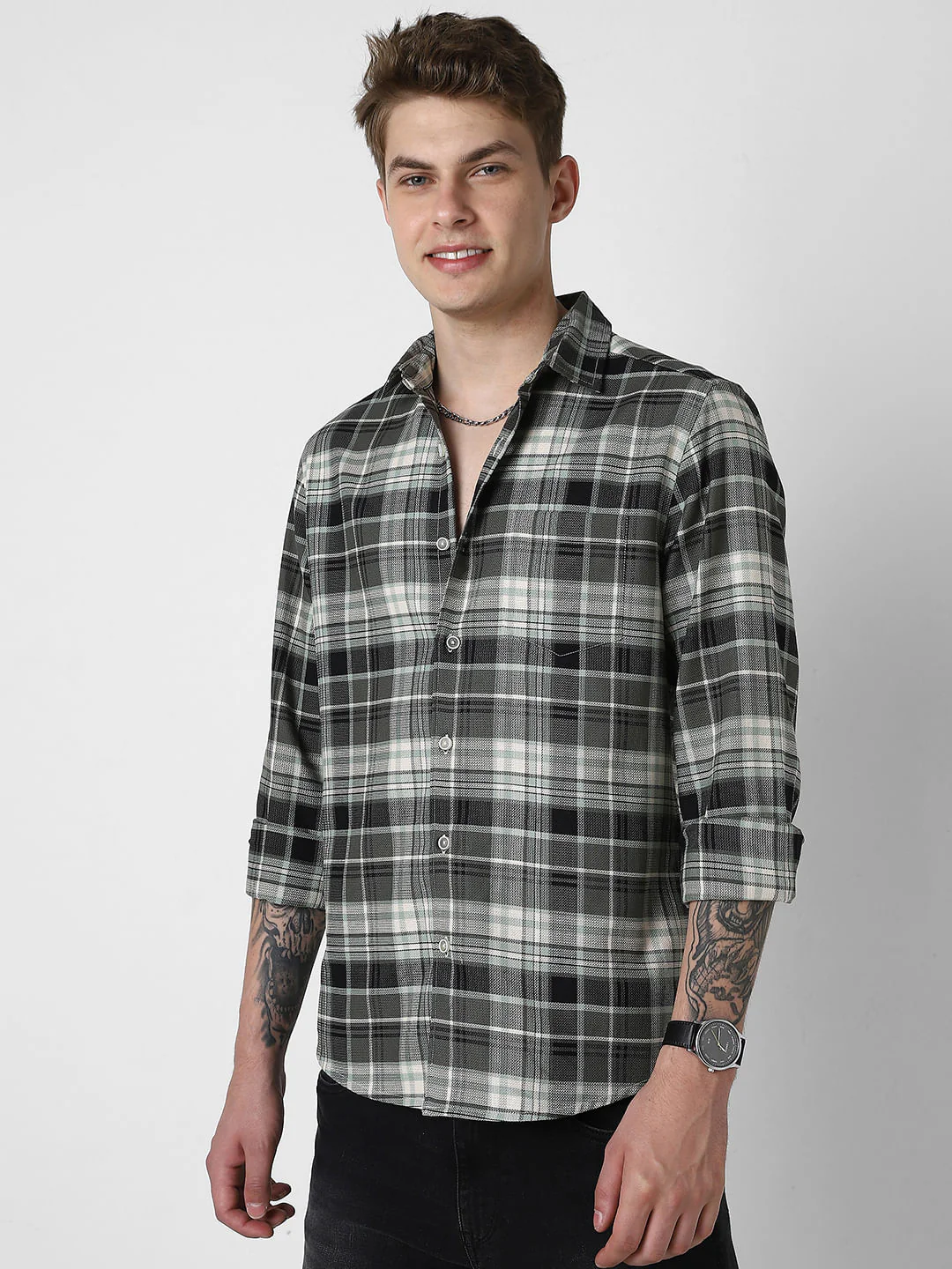 Premium Giza Cotton Plaid Checkered Shirt - Image 6