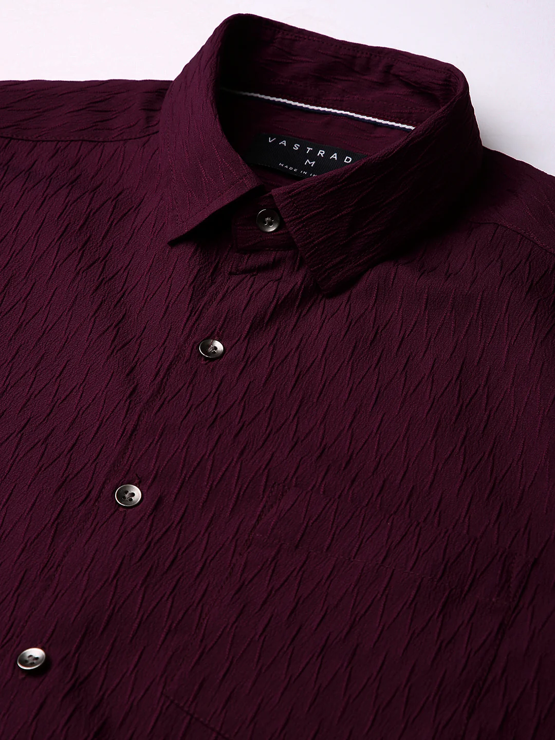 Royal Wine NightOut Textured Shirt - Image 3