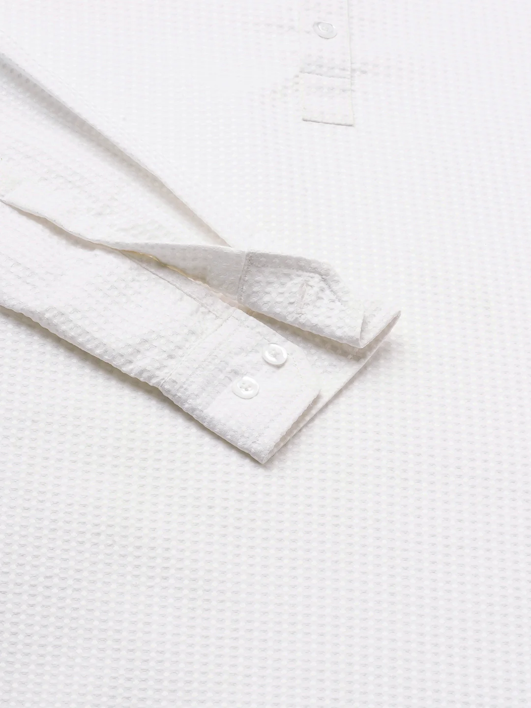 Snow White Dot Embossed Kurta - Image 3
