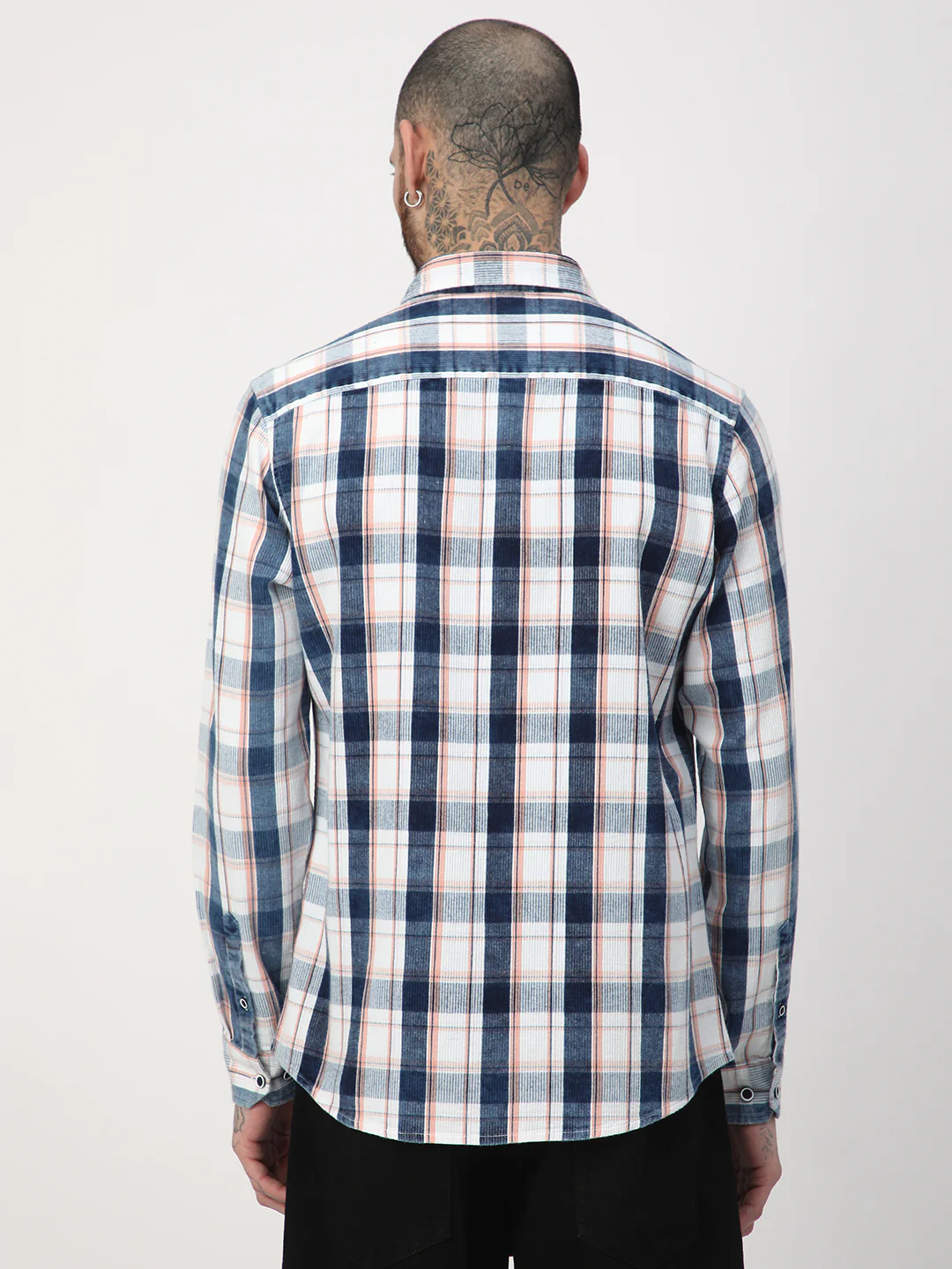 Twilight Navy & White Plaid Checks Shirt - Image 7