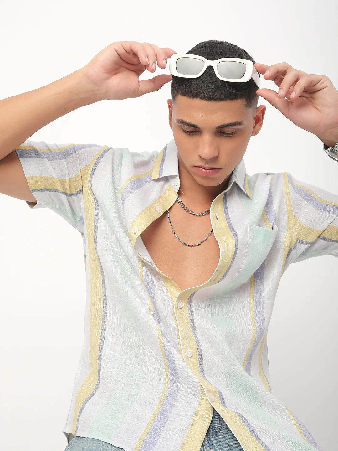 Voguish Multicolour Striped Shirt
