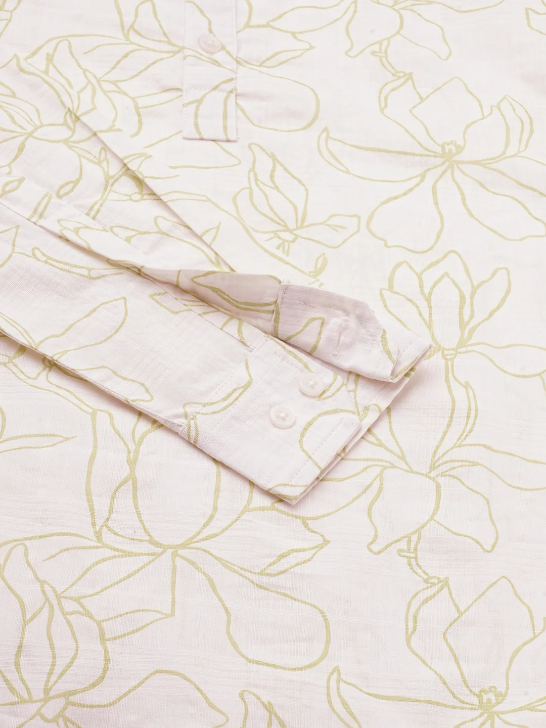White Wildflower Sketch Kurta - Image 8