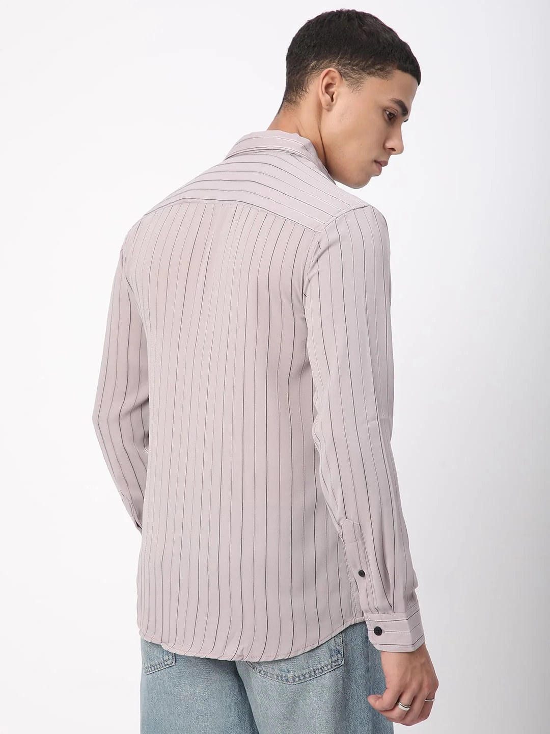 Wisteria Purple Striped Shirt - Image 6
